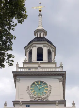 Independence Hall, top of the clock tower (south elevation)